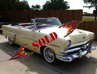 Right front of a 1953 Ford Crestline Sunliner for sale