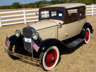 Left front 1931 Ford Model A Victoria